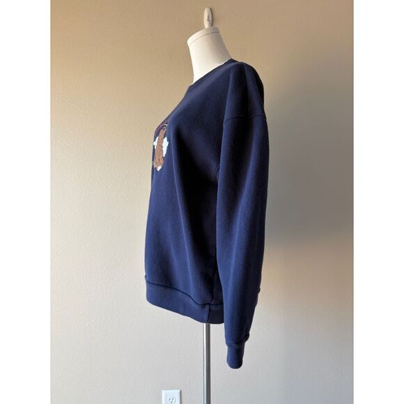 vintage crewneck grandma teddy pullover sweater - Picture 3 of 5